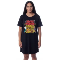 Scooby-Doo Womens' The Gang Heavy Meddle Nightgown Sleep Pajama Shirt Black -Sleepwear Sales Store GUEST 8462cc29 1795 4ae4 a8d9 8636bace1bfe