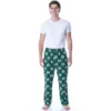 DC Comics Men's Green Lantern Allover Symbol Loungewear Pajama Pants Green