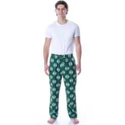 DC Comics Men's Green Lantern Allover Symbol Loungewear Pajama Pants Green