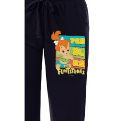 The Flintstones Womens' Cartoon TV Show Pebbles Sleep Pajama Pants Black