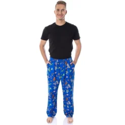 Disney Men's Toy Story Character Print Adult Sleep Lounge Pajama Pants Blue