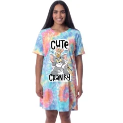 Tom And Jerry Womens' Cute Cranky Tie-Dye Nightgown Sleep Pajama Shirt Multicolored -Sleepwear Sales Store GUEST 89f40d2c 04de 419c 9557 bc73f5d9e812