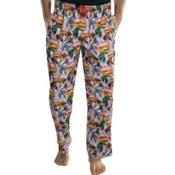 Marvel Comics Mens' Avengers Stance Pajama Pants Loungewear Multi