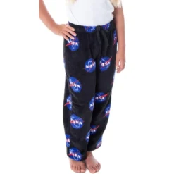 NASA Girls' Meatball Logo Allover Print Ultra-Soft Fleece Pajama Pants Black -Sleepwear Sales Store GUEST 8c6c707d 1158 4d78 83c3 a6b9368af867