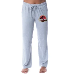 Jurassic Park Womens' Dinosaur Film Movie Title Logo Sleep Pajama Pants Grey -Sleepwear Sales Store GUEST 8cc738cf b0c1 44d3 a0cc c11d9f03fb10