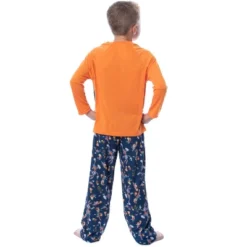 Looney Tunes Boys' Space Jam Tune Squad Movie Raglan Sleep Pajama Set Blue