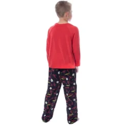 DC Boys' Classic The Flash The Crimson Comet Raglan Sleep Pajama Set Black