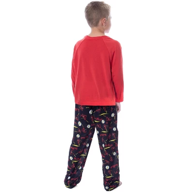 DC Boys' Classic The Flash The Crimson Comet Raglan Sleep Pajama Set Black 1 DC Boys' Classic The Flash The Crimson Comet Raglan Sleep Pajama Set Black