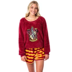 Harry Potter Womens' Sweater And Shorts Sleep Pajama Set-All Houses -Sleepwear Sales Store GUEST 8f12ac39 10eb 43d5 94bf 6ad874d32975