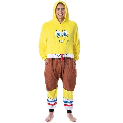 Nickelodeon Mens' SpongeBob SquarePants Costume Sleep Pajama Union Suit Yellow 5 Nickelodeon Mens' SpongeBob SquarePants Costume Sleep Pajama Union Suit Yellow - Image 5
