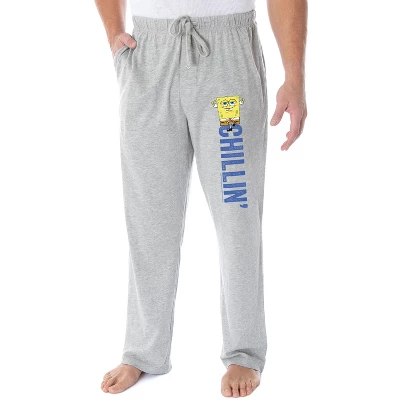 Nickelodeon Men's SpongeBob SquarePants Chillin' Loungewear Pajama Pants Heather Grey 3 Nickelodeon Men's SpongeBob SquarePants Chillin' Loungewear Pajama Pants Heather Grey - Image 3