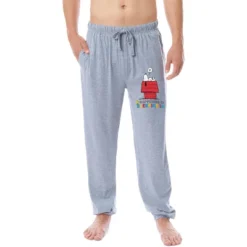 Peanuts Mens' Snoopy Happiness Is Sleeping In Sleep Jogger Pajama Pants Grey -Sleepwear Sales Store GUEST 92af7246 6613 42f9 9a66 c13e5bf25c0f