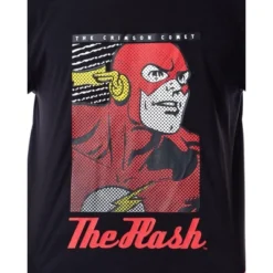 DC Comics Mens' Classic The Flash Crimson Comet Raglan Sleep Pajama Set Black