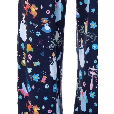 Disney Womens' Princess Cinderella Bibbidi-Bobbidi-Boo Sleep Pajama Pants Black 3 Disney Womens' Princess Cinderella Bibbidi-Bobbidi-Boo Sleep Pajama Pants Black - Image 3