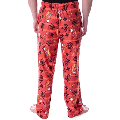 Disney Men's Mulan Mushu The Chinese Dragon Allover Character Pajama Pants Red 1 Disney Men's Mulan Mushu The Chinese Dragon Allover Character Pajama Pants Red