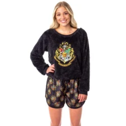 Harry Potter Womens' Hogwarts Crest Sweater And Shorts Sleep Pajama Set Black 11 Harry Potter Womens' Hogwarts Crest Sweater And Shorts Sleep Pajama Set Black -Sleepwear Sales Store GUEST 95c4b0da 8483 41d2 ab98 6af0e17386db