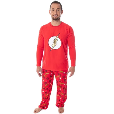DC Comics Men's The Flash Superhero Fleece Shirt And Pant 2 PC Pajama Set 4 DC Comics Men's The Flash Superhero Fleece Shirt And Pant 2 PC Pajama Set - Image 4