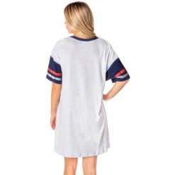 Marvel Comics Womens' Captain America Symbol Nightgown Pajama Shirt Dress Grey