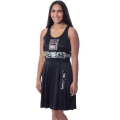 Star Wars Womens' Darth Vader Costume Fitted Nightgown Sleep Pajama Dress Black -Sleepwear Sales Store GUEST 9e408b8f 60bf 4531 835c b9f69fae2c1c