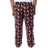 IT The Movie Men's Pennywise Clown Character Allover Pattern Pajama Pants Black