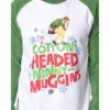 Elf The Movie Mens' Film Cotton-Headed Ninny-Muggins Sleep Pajama Set Multicolored