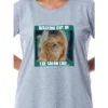 Star Wars Womens' Movie Chewbacca Salon Funny Nightgown Sleep Pajama Grey