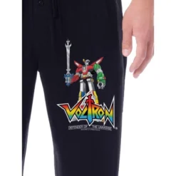Voltron Mens' Classic TV Series Show '80s Character Sleep Pajama Pants Black