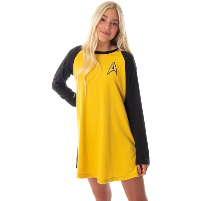 Star Trek Original Series Women's Juniors Raglan Sleep Shirt Nightgown 4 Star Trek Original Series Women's Juniors Raglan Sleep Shirt Nightgown - Image 4