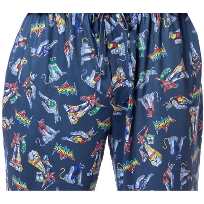 Voltron Mens' Classic Vintage TV Series '80s Tossed Print Pajama Pants Blue 3 Voltron Mens' Classic Vintage TV Series '80s Tossed Print Pajama Pants Blue - Image 3