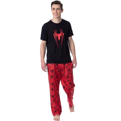 Marvel Comics Mens' Spider-Man Logo Icon Tossed Print Sleep Pajama Set Multicolored 5 Marvel Comics Mens' Spider-Man Logo Icon Tossed Print Sleep Pajama Set Multicolored - Image 5