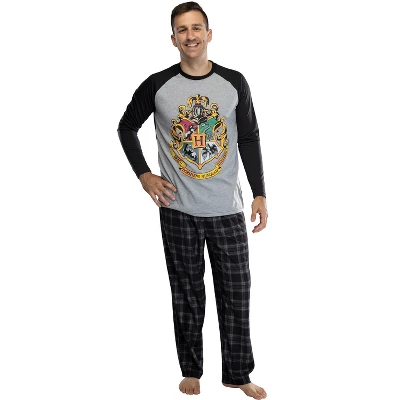 Harry Potter Men's Raglan Shirt And Plaid Pants Pajama Set 7 Harry Potter Men's Raglan Shirt And Plaid Pants Pajama Set - Image 7