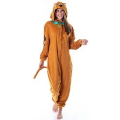 Scooby-Doo Mens' Hooded Union Suit Adult Costume Pajama Sleeper Brown -Sleepwear Sales Store GUEST a6765025 e8a8 489d acca 0ab026e65c3e