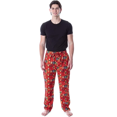 Elf The Movie Men's Cotton Headed Ninny Muggins Loungewear Pajama Pants Red 2 Elf The Movie Men's Cotton Headed Ninny Muggins Loungewear Pajama Pants Red - Image 2