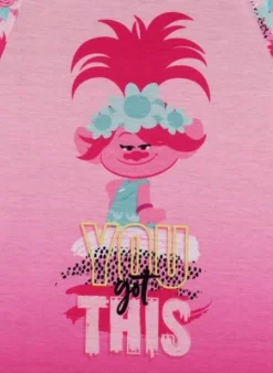 Girls' Dreamworks Trolls You Got This Poppy Nightgown Sleep Pajama Shirt Pink