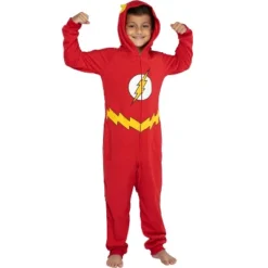 DC Comics Big Boys' Superhero Character Hooded Union Suit Footless Pajamas Costume -Sleepwear Sales Store GUEST aa243225 8028 4d1f a103 390ab196d14f