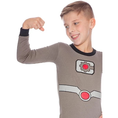 Justice League Boys Cyborg Cotton Costume Pajama Set 2 Justice League Boys Cyborg Cotton Costume Pajama Set - Image 2
