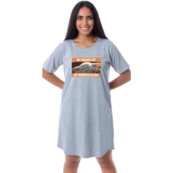 Star Wars Womens' The Mandalorian Funny Baby Yoda Nightgown Sleep Pajama Grey -Sleepwear Sales Store GUEST aad8d3b8 e310 4dd2 8eca 80f2805aee4c