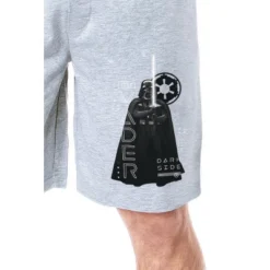 Star Wars Men's Darth Vader Movie Film Character Sleep Pajama Shorts Grey
