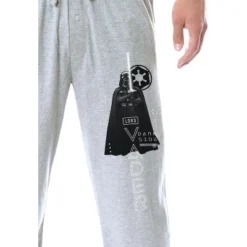 Star Wars Mens' Darth Vader Jedi Lord Dark Side Sleep Pajama Pants Grey