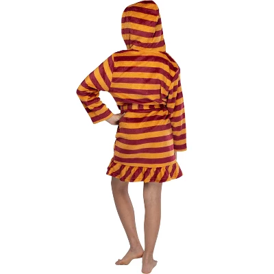 Harry Potter Girls' Striped Ruffle Plush Fleece Robe 2 Harry Potter Girls' Striped Ruffle Plush Fleece Robe - Image 2