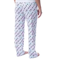 Friends The TV Series Womens' Show Title Logo Pastel Tie Dye Pajama Pants Multicolored