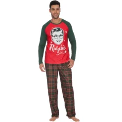 Christmas Story Mens Ralphie Plaid Pajama Set