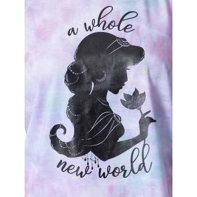 Disney Womens' Princess Jasmine Aladdin Film Sleep Pajama Set Short Multicolored 2 Disney Womens' Princess Jasmine Aladdin Film Sleep Pajama Set Short Multicolored - Image 2