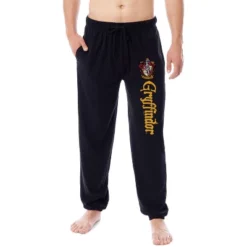 Harry Potter Mens' Hogwarts All Houses Sleep Jogger Pajama Pants Black -Sleepwear Sales Store GUEST b1e80a91 f3a0 46b7 9562 242777ae02cd