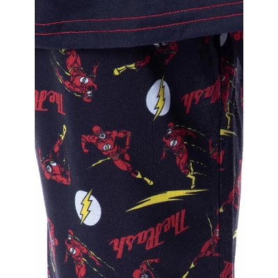 DC Boys' Classic The Flash The Crimson Comet Raglan Sleep Pajama Set Black 3 DC Boys' Classic The Flash The Crimson Comet Raglan Sleep Pajama Set Black - Image 3