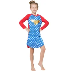 Wonder Woman DC Comics Logo Ragalan Pajama Nightgown -Sleepwear Sales Store GUEST b5f019d6 4a72 467b ae59 088cdb92df06