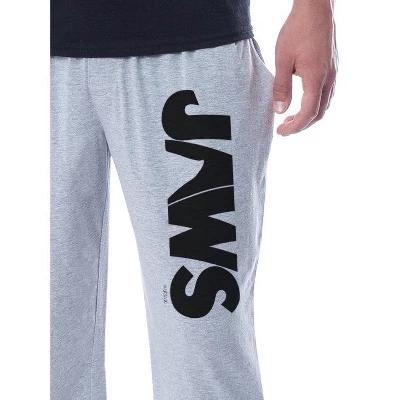 Jaws Mens' Classic Film Movie Title Logo Distressed Sleep Pajama Set Multicolored 2 Jaws Mens' Classic Film Movie Title Logo Distressed Sleep Pajama Set Multicolored - Image 2