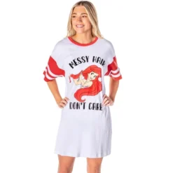 Disney Womens' The Little Mermaid Ariel Nightgown Pajama Shirt Dress White -Sleepwear Sales Store GUEST b7b3ee5a 04ad 466c b2cf 5aeae13128ff