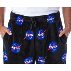 NASA Men's Meatball Logo Allover Print Ultra-Soft Plush Fleece Pajama Pants Black -Sleepwear Sales Store GUEST b85a06cb f436 45dc 8c28 becfd8159fc1