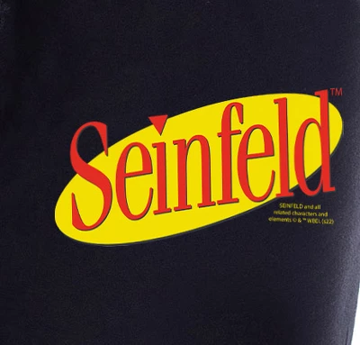 Seinfeld Womens' TV Show Logo Icon Jogger Sleep Pajama Pants Black 2 Seinfeld Womens' TV Show Logo Icon Jogger Sleep Pajama Pants Black - Image 2
